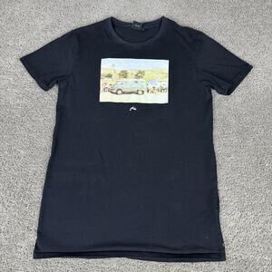 Rusty Shirt Mens XL Black Surf Van Beach Photo Graphic Tee Surfing Top